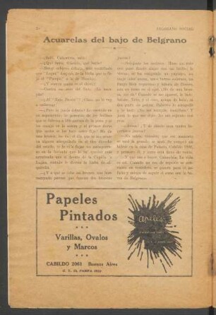 Acuarelas del bajo de Belgrano