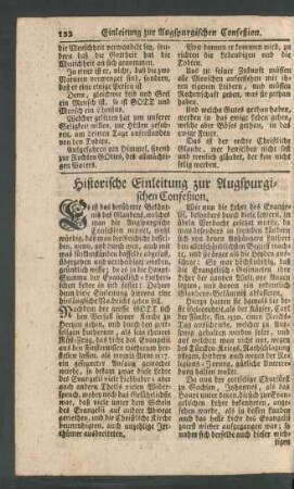 Historische Einleitung zur Augspurgischen Confeßion