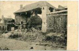 Zerstörtes Haus