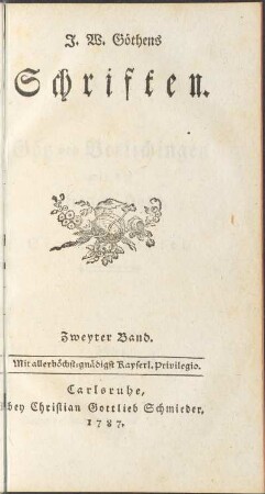 2: J. W. Göthens Schriften
