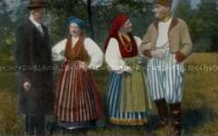 Paare in polnischer Volkstracht