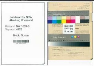 Entnazifizierung Gustav Block , geb. 20.03.1903 (Angestellter)