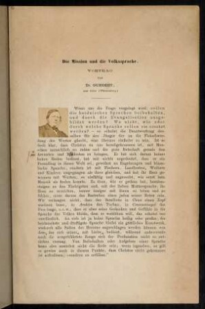 Die Mission und die Volkssprache