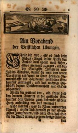 Des Bettenden Christen ... Geistliche Einsamkeit, 5. ... Auf die Erhaltung der innerlichen Ruhe durch gute Einrichtung der Anmuthungen Abzihlend