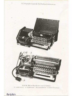 Repro aus: Die Fernschreibtechnik (Schieweck) Bild 86, Foto 1956