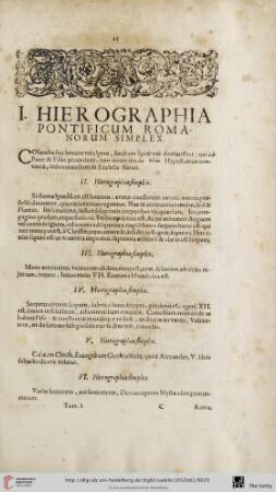 Hierographia Pontificum Romanorum simplex