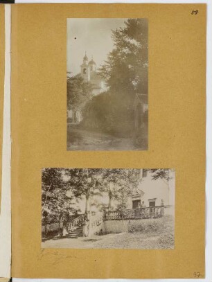 Gleifkapelle, Eppan / Villa, Bozen: Außenansichten, Details (aus: Skizzen- und Fotoalbum 13)