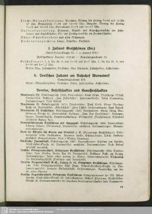 Vereine, Gesellschaften und Genossenschaften