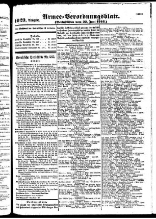 1029.Ausgabe. Dienstag, 27. Juni 1916