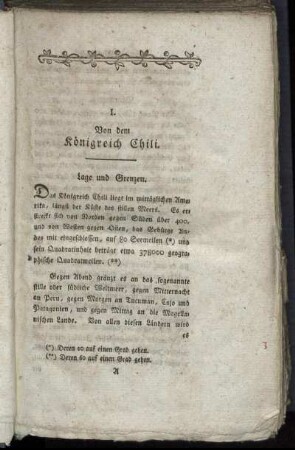 I. Von dem Königreich Chili.
