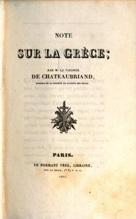 Note sur la Grèce