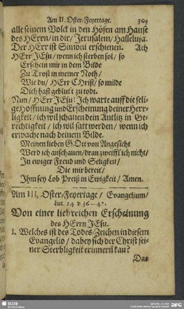 Am III. Oster-Feyertage