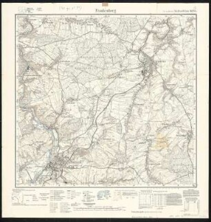 Meßtischblatt 5044 : Frankenberg, 1939 : Frankenberg. - Umdr.-Ausg., aufgen. 1912, hrsg. 1916, bericht. - 1:25000. - Leipzig, 1939. - 1 Kt.
