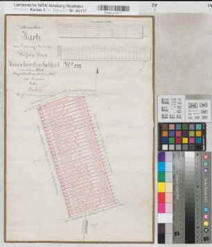 Rheine l.d.Ems (Rheine), Teilung des Weißen Venns, Anteil Hauenhorst, Brouillonkarte