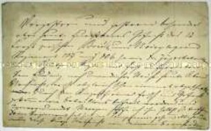 Brief von Bernhard Rostosky an seine Frau