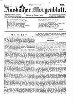Ansbacher Morgenblatt. 1861,1/6 = Jg. 17