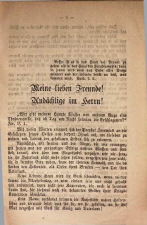 Vergesset die gefallenen Brüder nicht! : Eine Anrede, gehalten bei der Gründung des Veteranen-Jahrtages in Ottobeuren am 28. September 1871
