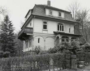 Neukirch, Villa : Neukirch. Ansicht einer Villa mit vorgeblendetem Umgebinde