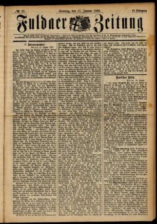 Ausgabe vom Sonntag, den 17. Januar 1892.