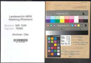Entnazifizierung Otto Kirchner , geb. 03.01.1902 (Arbeiter)