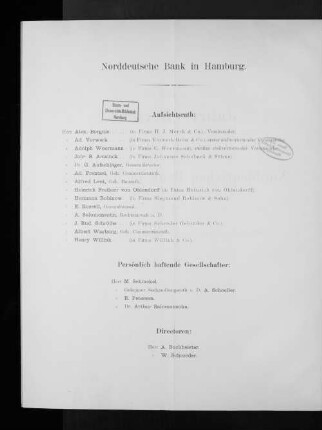 Norddeutsche Bank in Hamburg.
