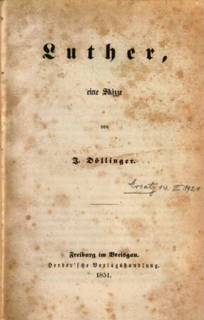Luther : eine Skizze