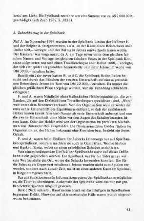 3. Scheckbetrug in der Spielbank