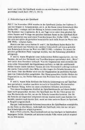 3. Scheckbetrug in der Spielbank