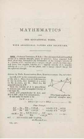 Mathematics from the educational times. [3882. - 4944.]
