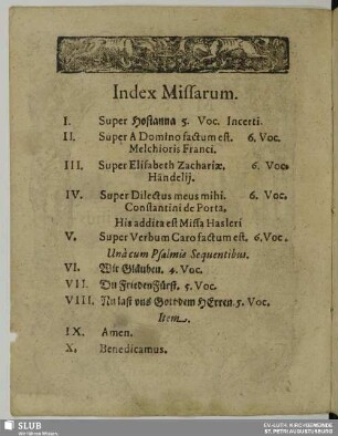 Index missarum.