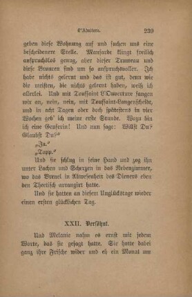 XXII. Versöhnt