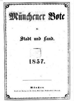 Münchener Bote für Stadt und Land. 1857, 1857