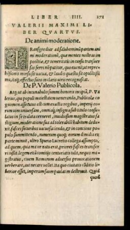 Valerii Maximi Liber Quartus.