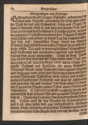... am Freytage.