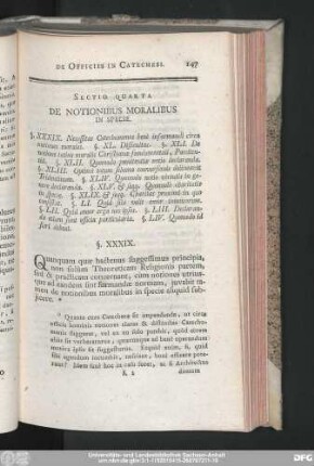 Sectio Quarta De Notionibus Moralibus In Specie.