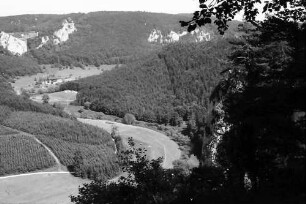 Beuron: Aussichtspunkt, Panorama Donautal mit Beuron