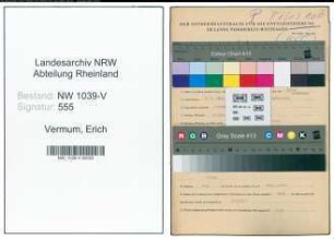 Entnazifizierung Erich Vermum , geb. 01.05.1892 (Lehrer)