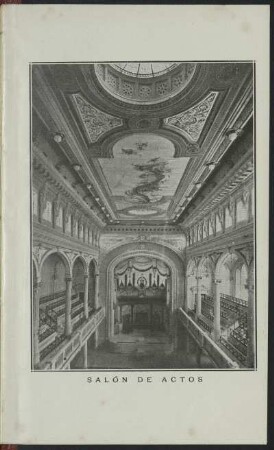 [Fotografía de] Salón de actos [de Colegio San José]