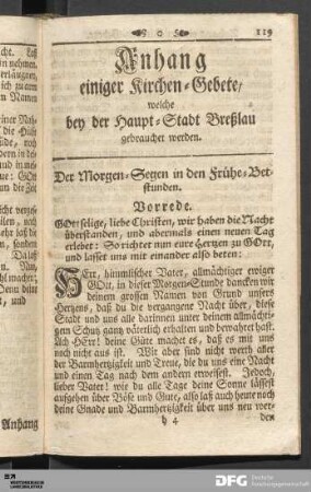 Anhang einiger Kirchen-Gebete