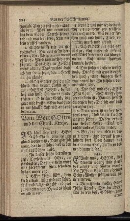 Vom Wort GOttes und der Christl. Kirche – Gemeiner Noth Lieder