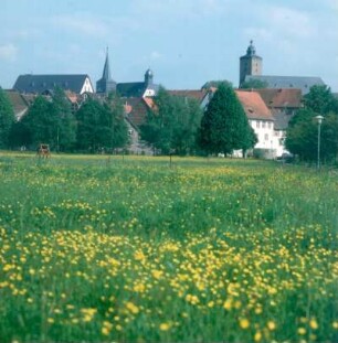 Steinau an der Straße. Blick zum Stadtzentrum
