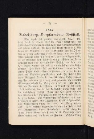 XXIX. Kadolzburg, Burgfarrnbach, Roßstall.