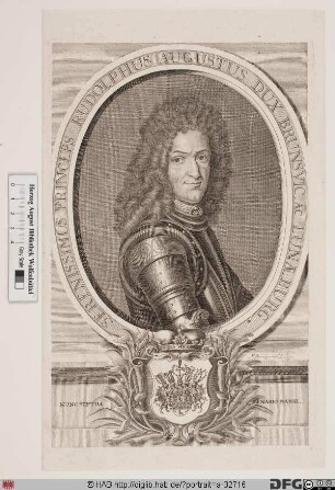 Bildnis Rudolf August, Herzog zu Braunschweig-Lüneburg-Wolfenbüttel (reg. 1666-1704)