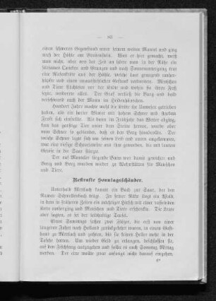Bestrafte Sonntagsschänder.