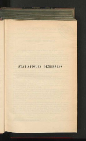Statistiques générales.