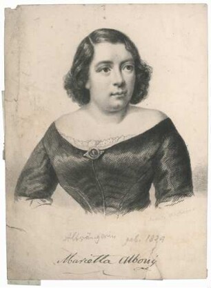 Lithographie Marietta Alboný