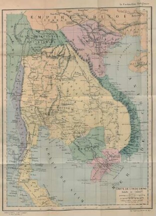 Carte de l'Indo Chine
