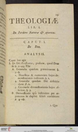 Theologiæ Lib. I: De Fœdere Naturæ & operum