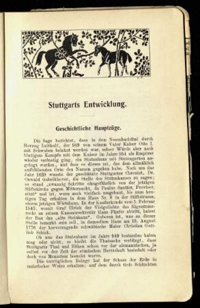 Geschichtliche Hauptzüge.