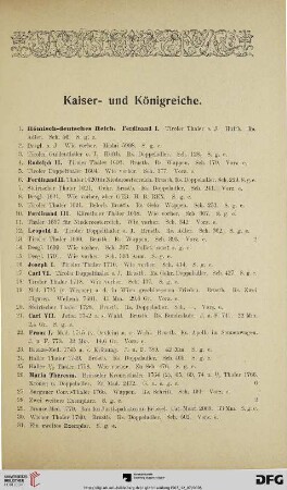 Kaiser- und Königreiche (Nr. 1-227)